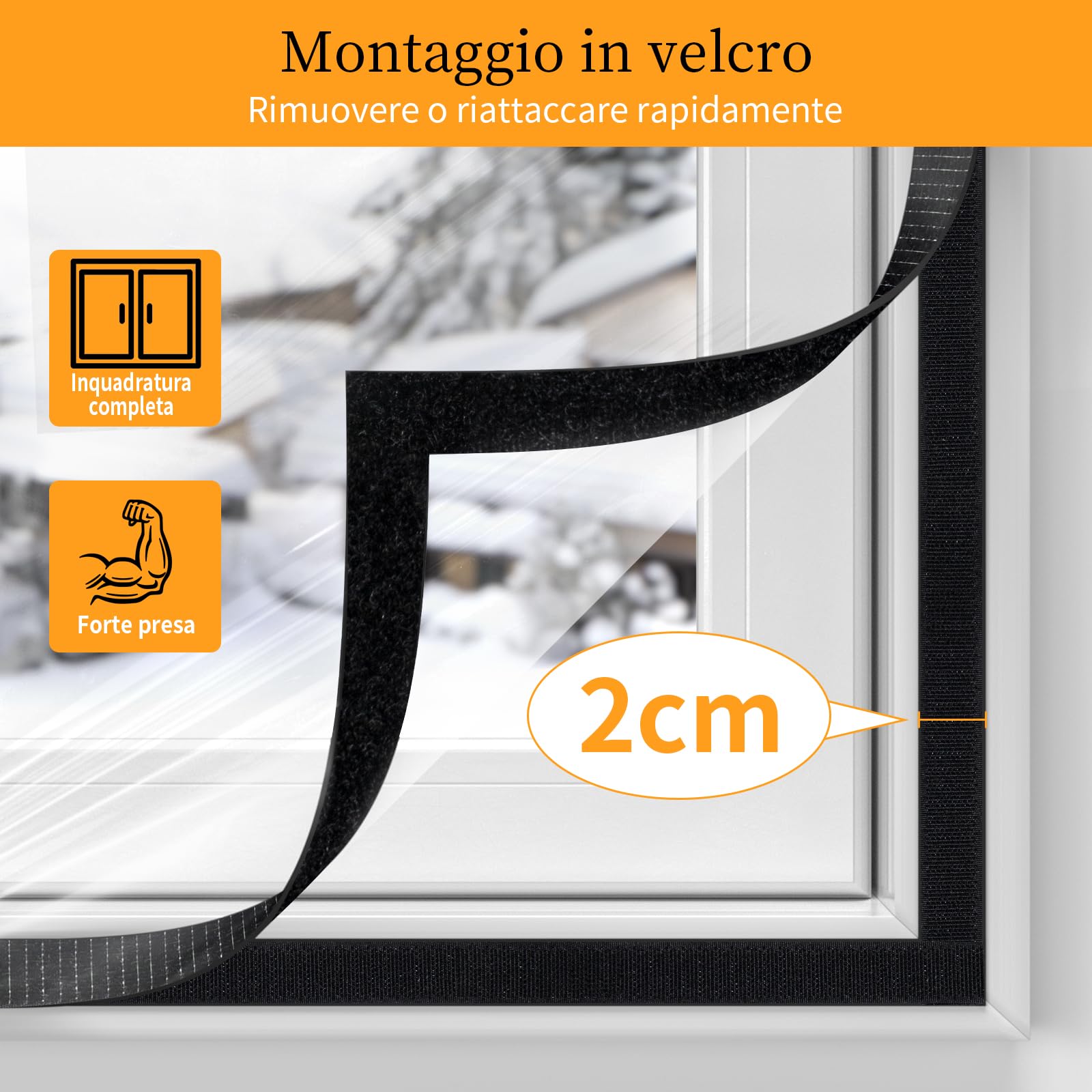 BKSAI Pellicola termica per finestre, contro il freddo, 100 x 150 cm | Tagliabile, pellicola protettiva dal freddo, isolamento termico, contro la condensa