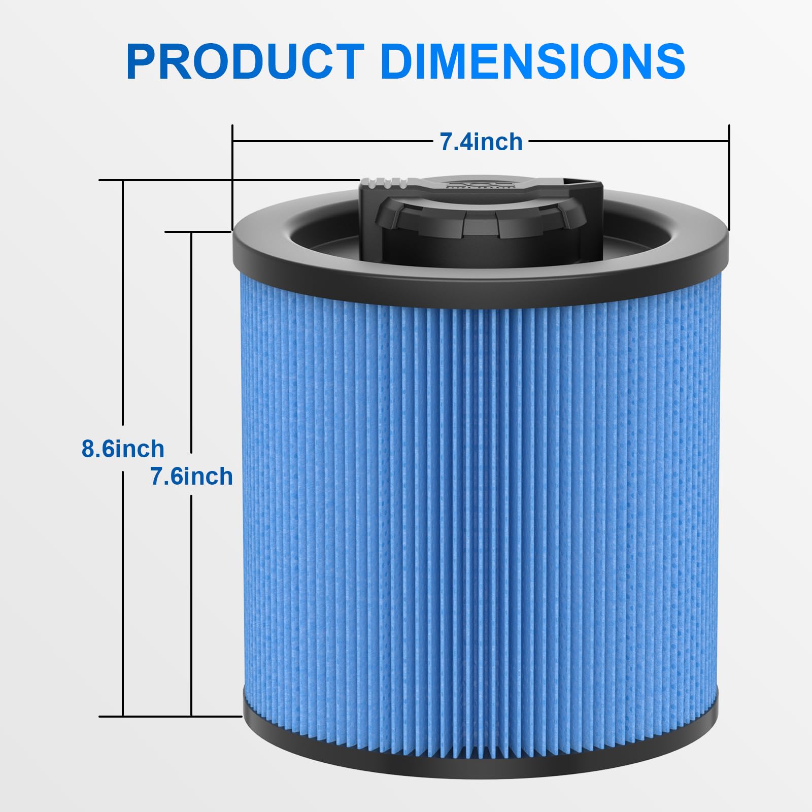 2 Pack DXVC6914 Cartridge Filter Replacement For DEWALT 6-16 Gallon Wet/Dry Vac, Compatible With DeWalt DXV06P DXV09P DXV10P DXV10PL DXV10SA DXV12P - View #6