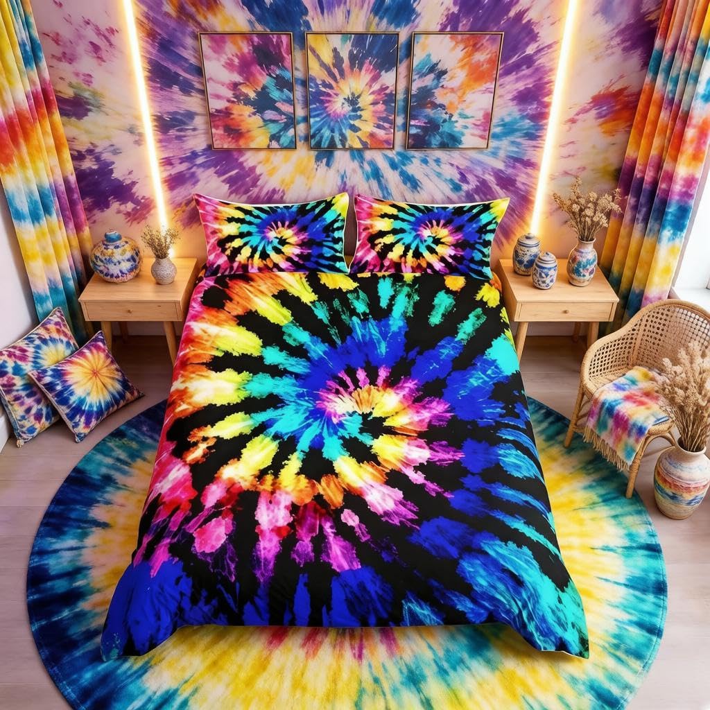 Loussiesd Double With Duvet Cover And Tribal Exotic Bohemian For Boys And Girls Hippie Soft Microfibre Duvet Cover For Adults Women