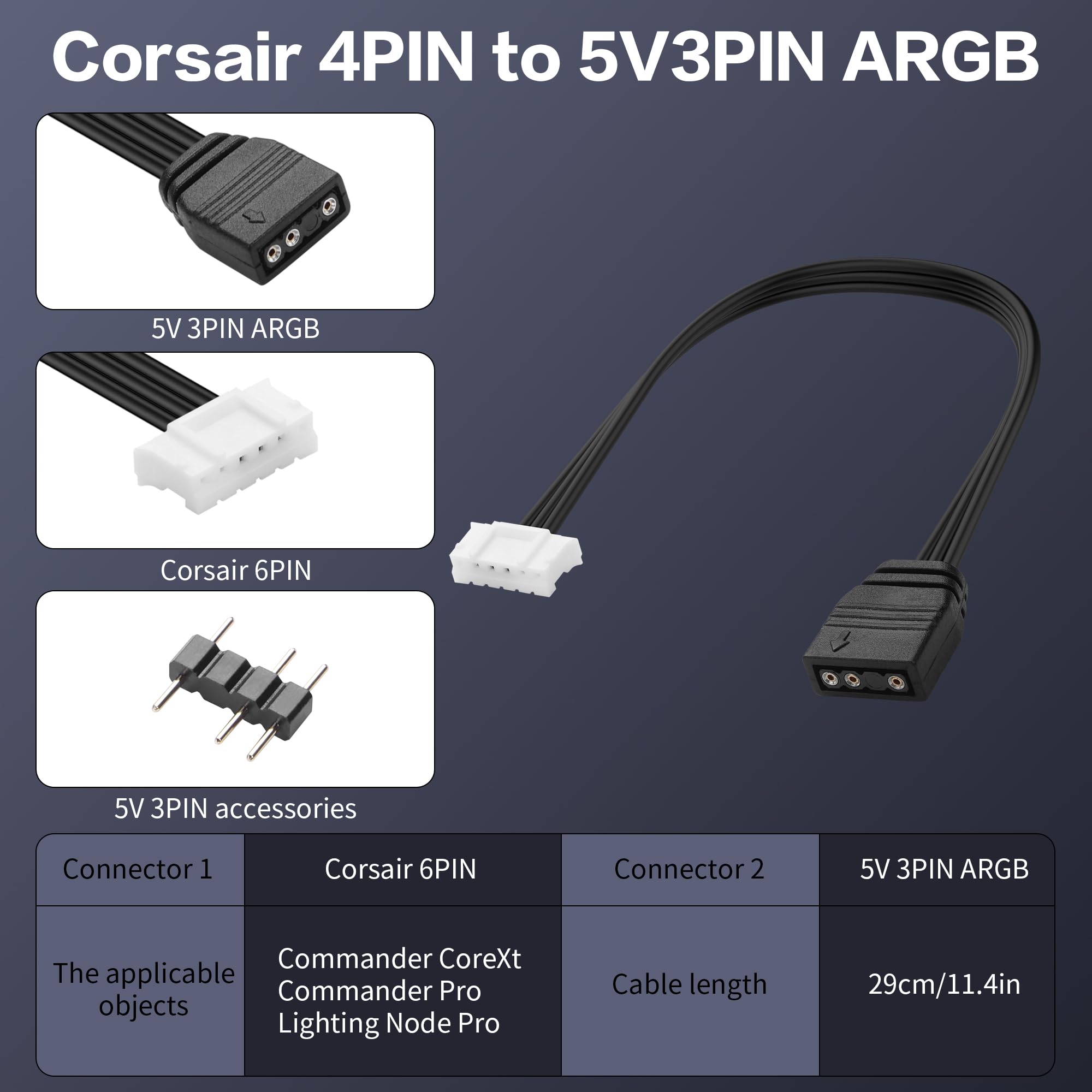 YAODHAOD Adaptador de controlador de ventilador de 5V ARGB a 4/6 pines 1PCS, compatible con Coolmoon EZDIY-FAB Corsair RGB Fan Hub, Otros ventiladores de PC de 4-6 pines y dispositivos LED (ARGB 3