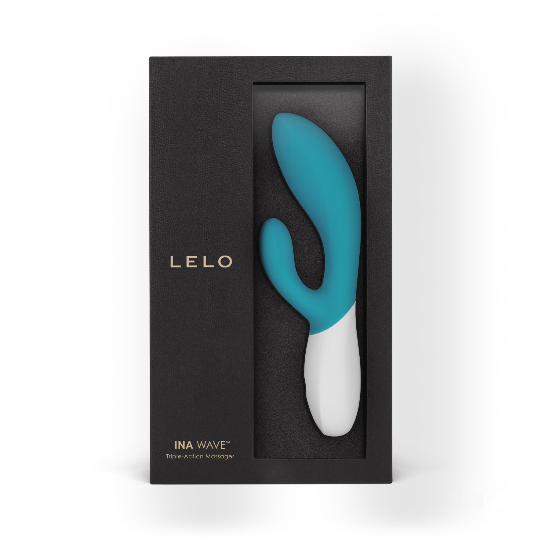 LELO INA Wave Vibratore Rabbit, Ocean Blu, Vibratore doppia stimolazione (Punto G e Clitoride) e movimento Wave – Silenzioso, 10 modi