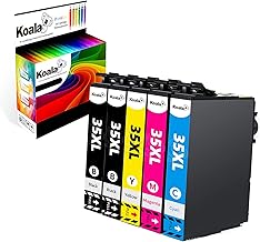 Koala 5-Pack 35XL Multipack Compatible Cartouche d’Encre Replacement pour Epson 35 XL 35XL T3591 T3592 T3593 T3594 pour Workforce Pro WF-4720DWF Cartouche pour WF-4725DWF WF-4730DTWF WF-4740DTWF Encre