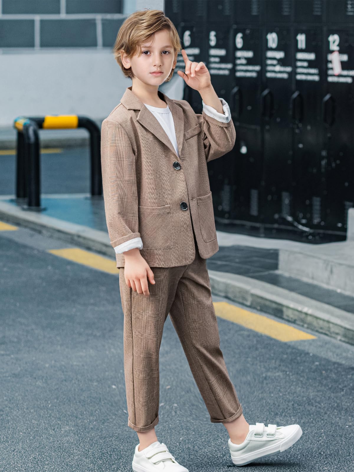 LOLANTA Jungen-Freizeitanzüge, Hochzeits-Outfits, 2-teiliges Gentleman-Blazer und Hose, Set