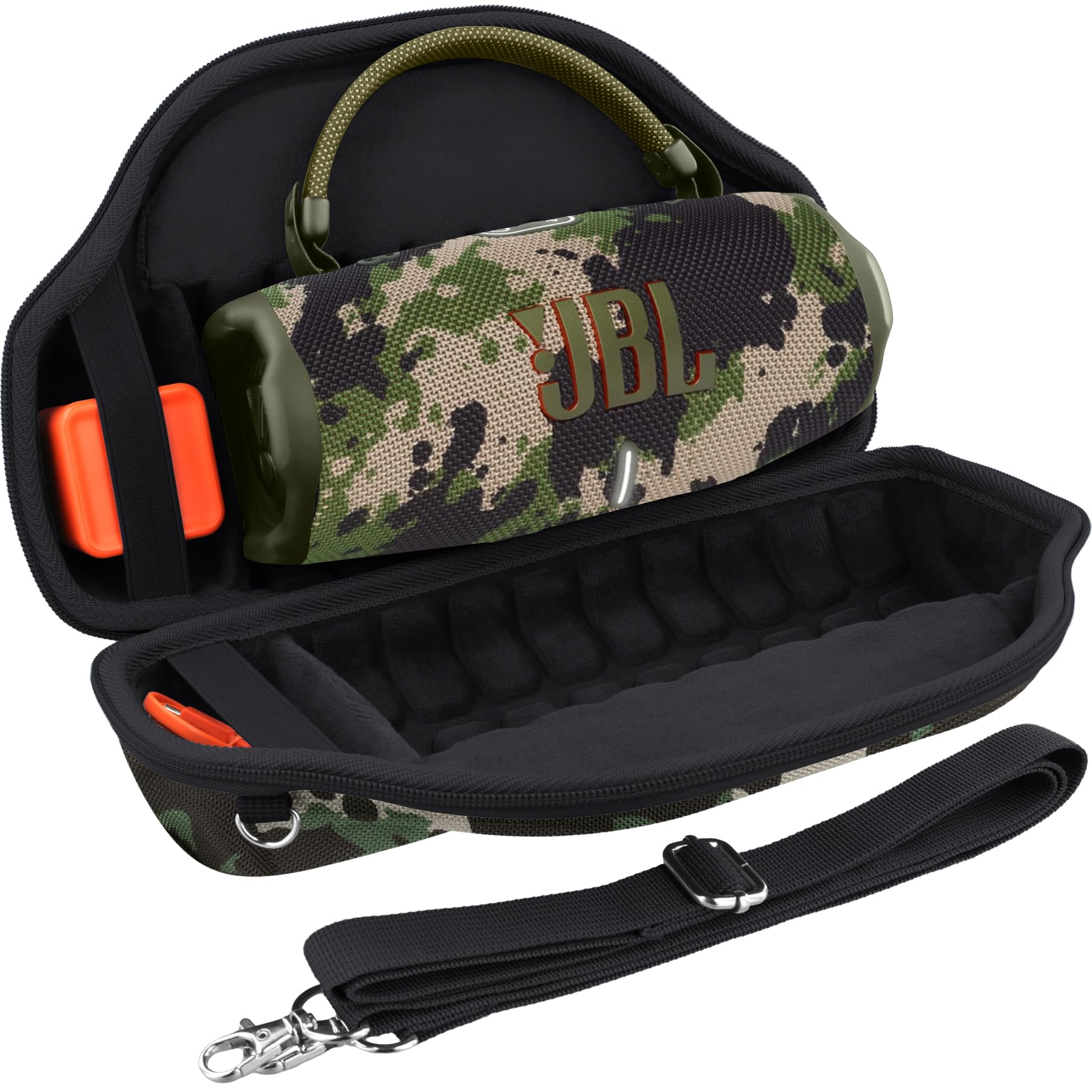 co2CREA Case for JBL Charge 6 Portable Bluetooth Speaker, Camouflage