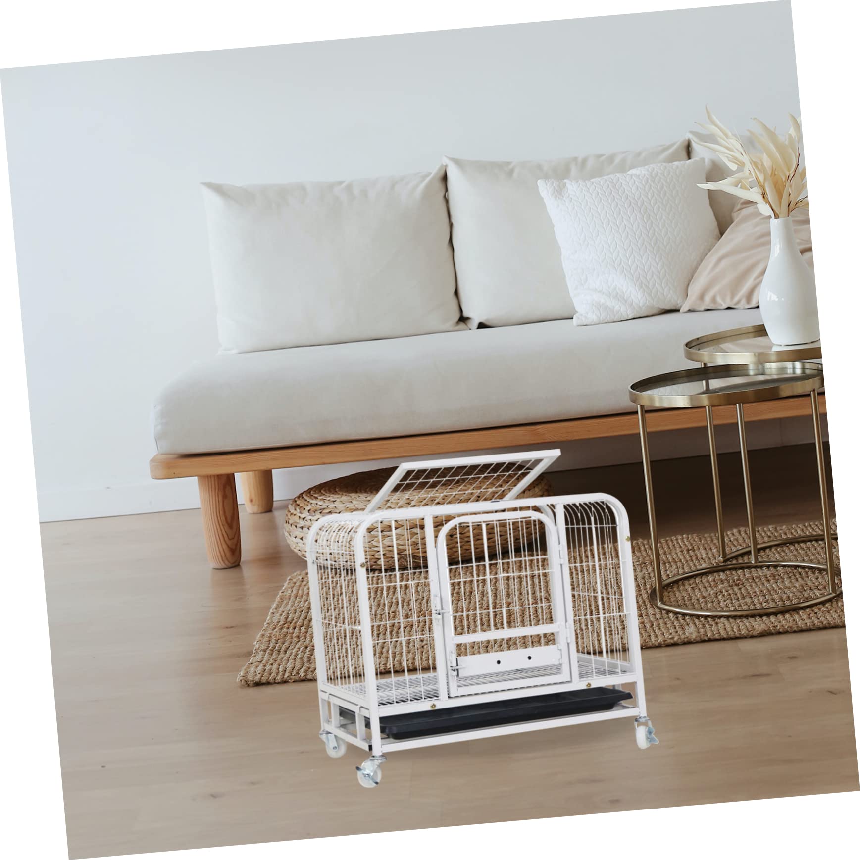 SUPVOX 2 Pezzi Vaschetta per Cassetta Igienica per Animali in Plastica Nero, Antiruggine, 38x38x2,5cm, Accessorio per Gabbie di Cani e Gatti in Casa