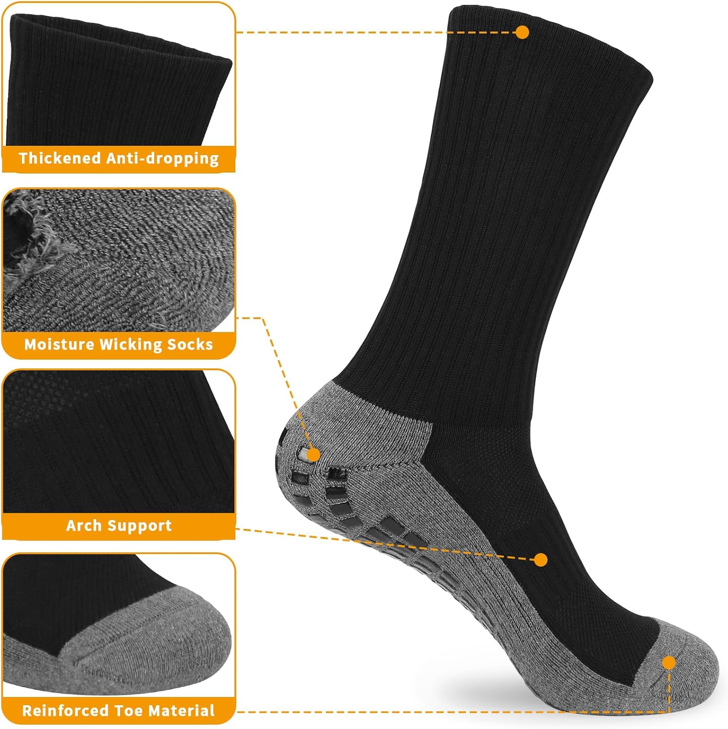 Confezione Da 3 Paia Di Calzini Grigi Imbottiti