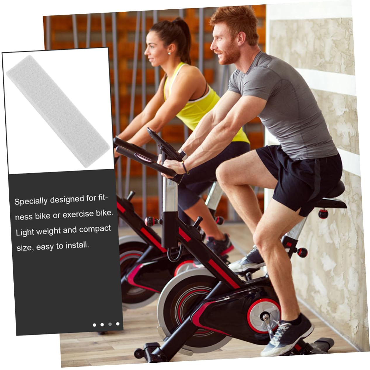 HEMOTON Pastiglie Freno per Cyclette in Feltro 6 Pezzi Riducono Rumore Facili da Installare per Bici da Fitness Indoor e Palestra