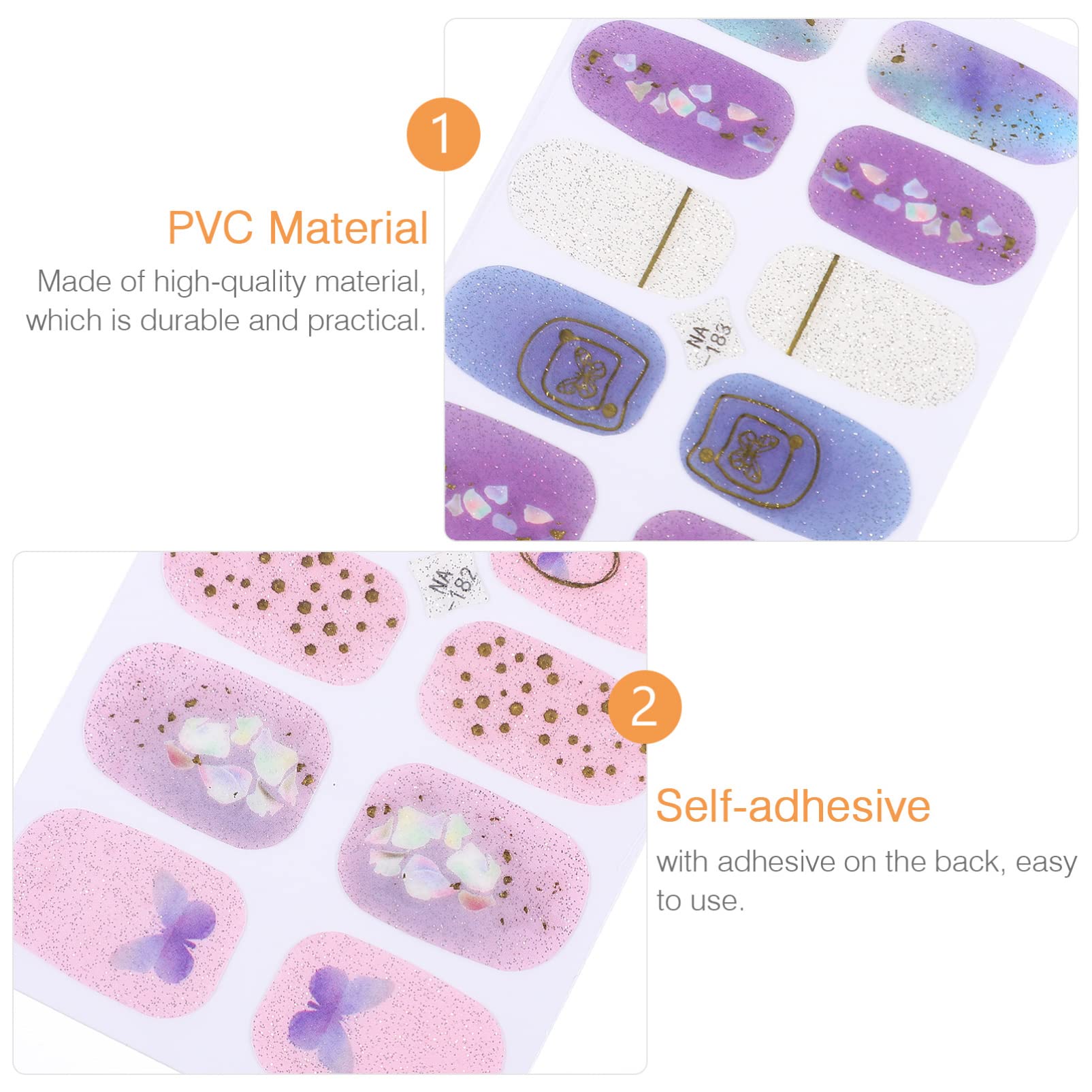 CALLARON 3 Set Adesivi per Unghie Gradiente con Decorazioni Stickers per Nail Art per Unghie Femminili Facili Applicare e Personalizzare