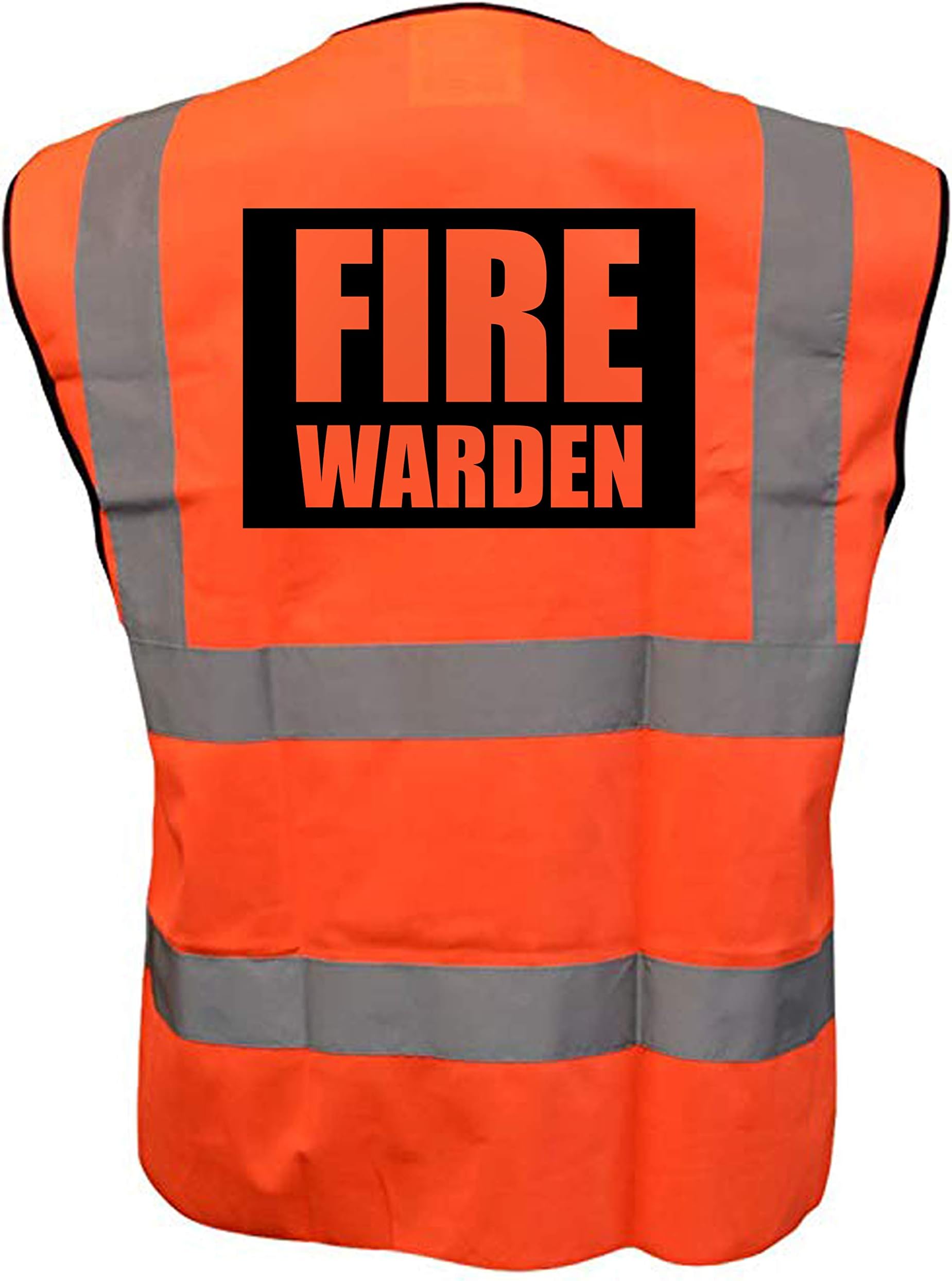 Expert Workwear Fire Warden Vest Hi Vis High Visibility Logo Printed Safety Viz Waistcoat