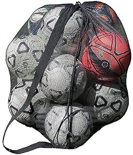 YJZQ Extra Grande, Borsone Impermeabile Mesh Equipment, Heavy Duty Net Ball Tracolla Tappeto Palla da Calcio Basket pallavolo Borsa Tote Storage Sacco con Coulisse per 10 – 15 Palline