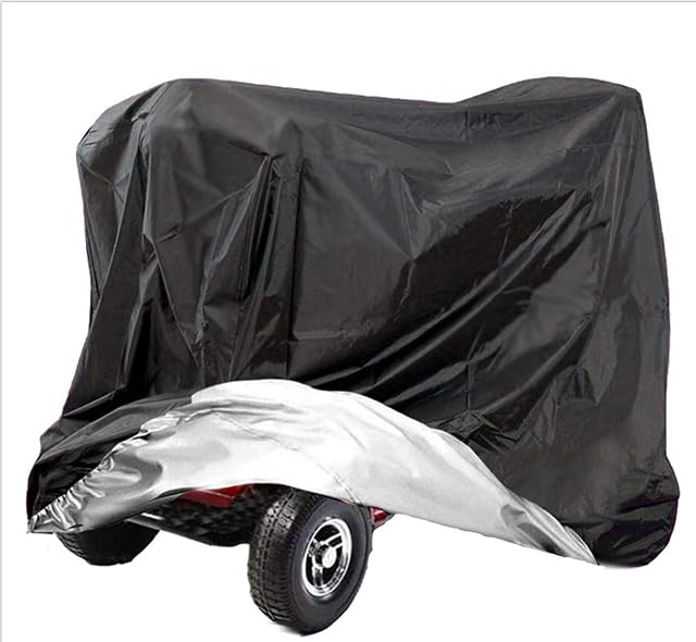 AMSAMOTION Mobility Scooter Storage Cover, Wheelchair Cover Waterproof for Travel Lightweight Electric Chair Cover Rain Protector from Dust Dirt Snow Rain Sun Rays