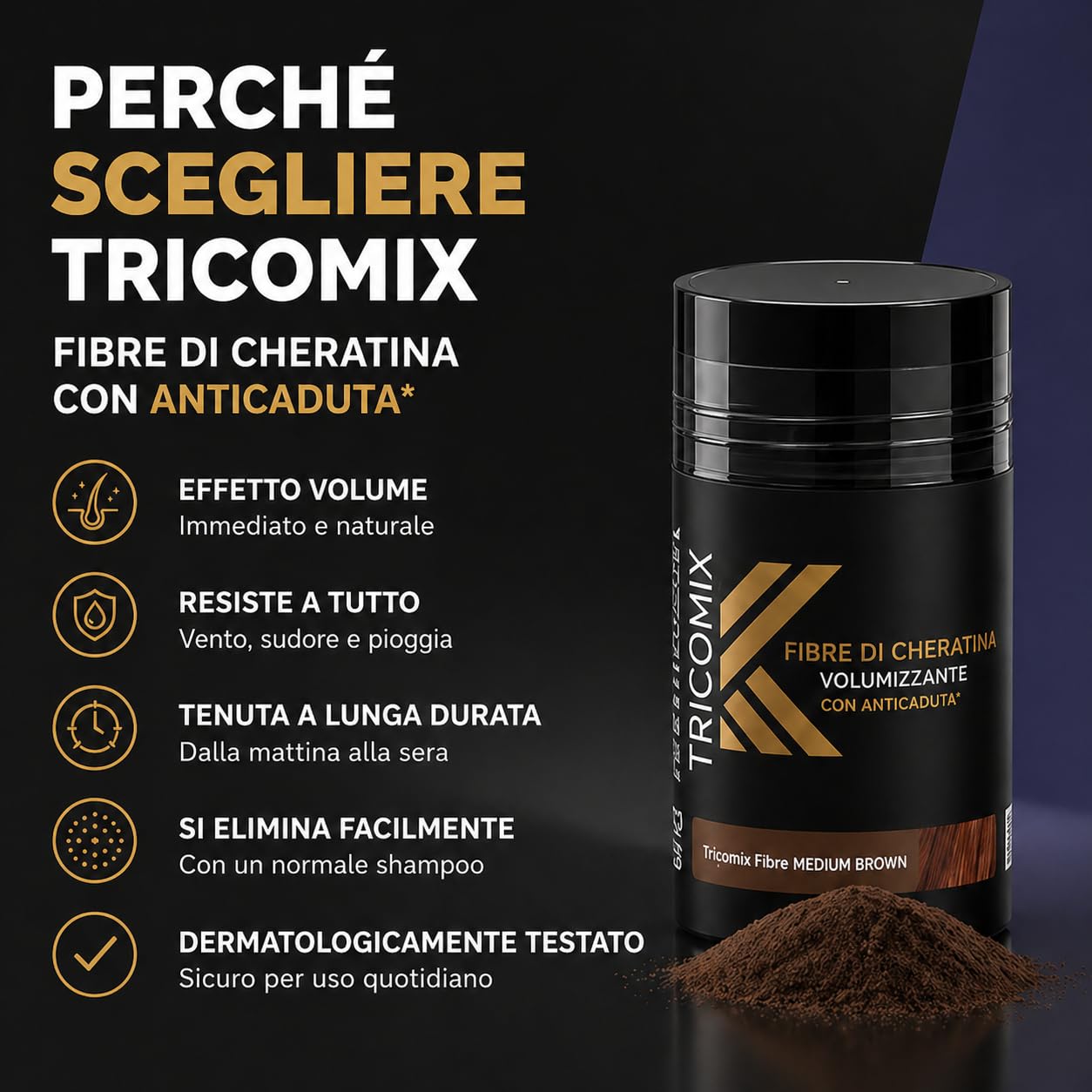 Hair Applicator per Fibre di Cheratina – Applicatore Spray di Precisione per Fibre Capelli, Distribuzione Uniforme e Naturale, Compatibile con Flaconi TRICOMIX