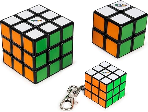 Miniatura 6 de Rubik's Paquete familiar de cubos, llavero original de 3 x 3, 2 x 2 y 3 x 3, paquete completo de 3