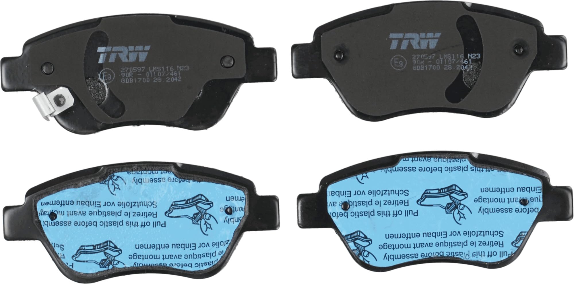 Front TRW-OE GDB1700 Brake Pad Set, disc brake for FIAT,OPEL,VAUXHALL