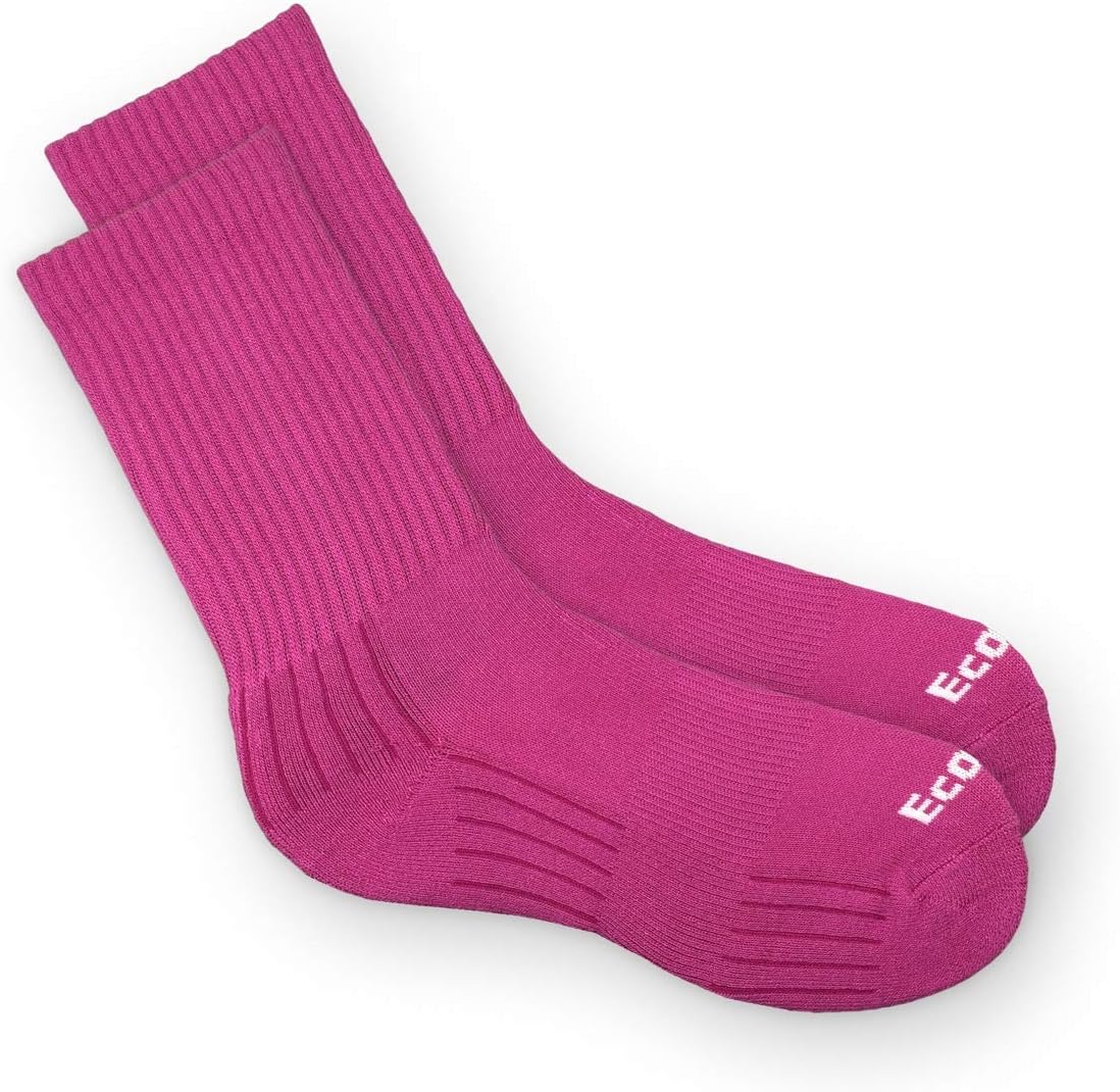Ecosox Bamboo Viscose American Crew Socks For Men & Women Super Soft. Keep Your Feet Dry & Blister-Free One Pair