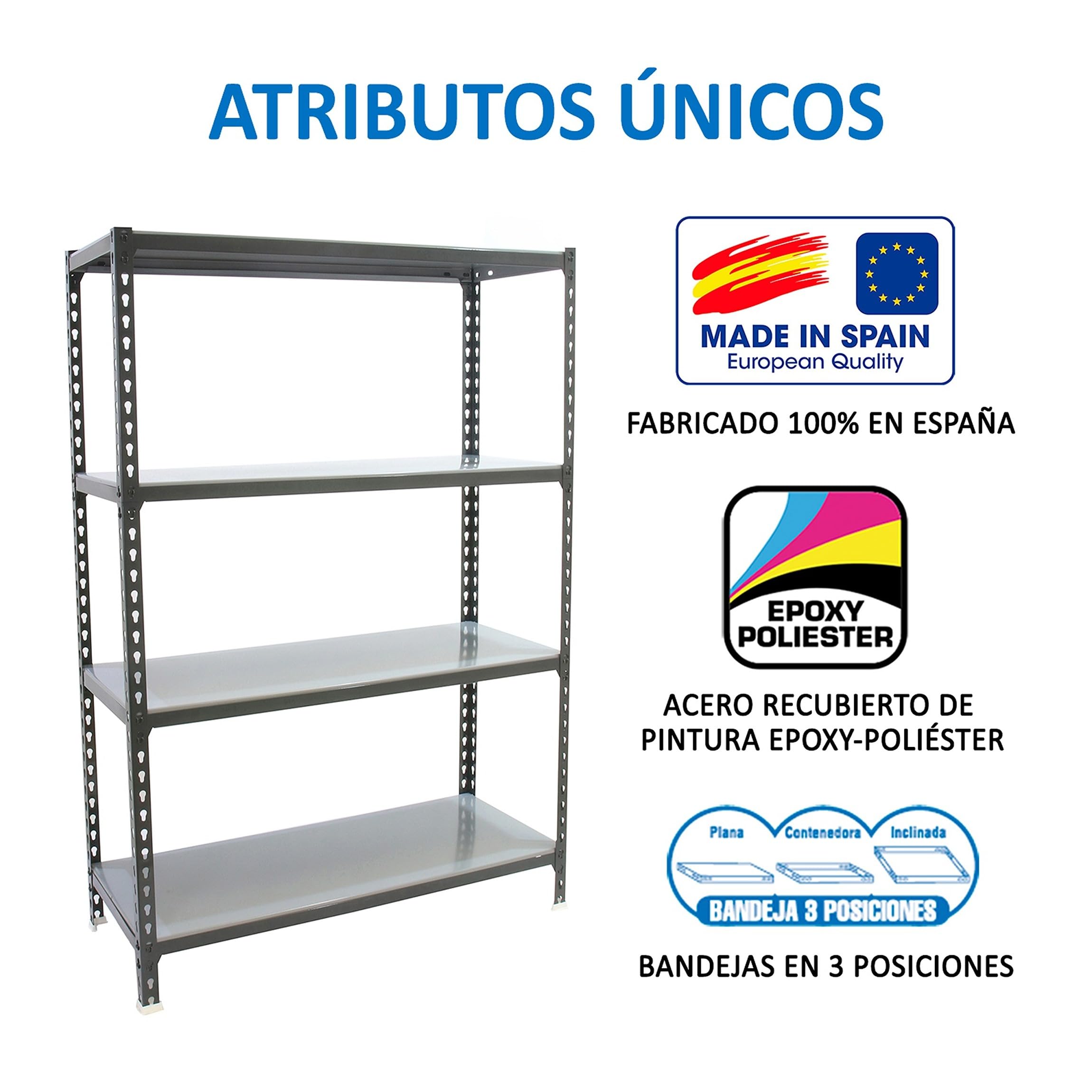 Simon Rack Regał metalowy 1500x1200x500 mm, 4 półek, nośność 200 kg na półkę, regał magazynowy i garażowy, stabilna konstrukcja, kolor Antrakit/Ocynkowany – SimonClick