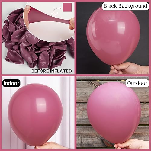 Miniatura 2 de PartyWoo - 100 globos de color naranja malva ópera, rosa bohemio y rosa malva, de diferentes tamaños, paq de 18, 12, 10 y 5 pulg, parco de guirnalda