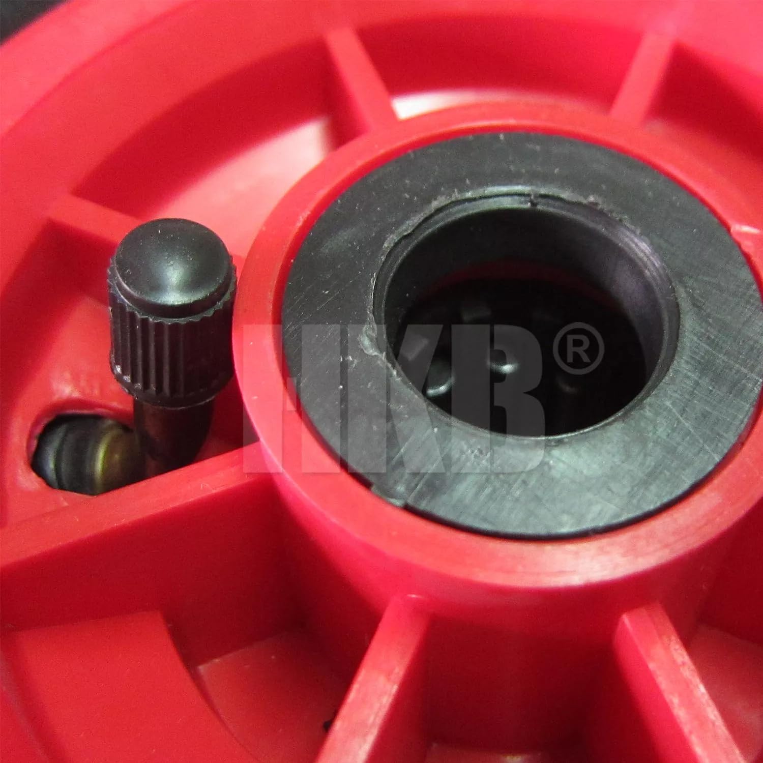 HKB 4 Sackkarrenräder Gummirad 3.00-4 ø=260mm Achsen-ø=20mm mit Halterungen | 2x kugelgelagerte Lenkrolle, 2x Bockrolle, Kunststofffelge mit Rollenlager, Tragkraft 136kg, Artikel-Nr. 20195