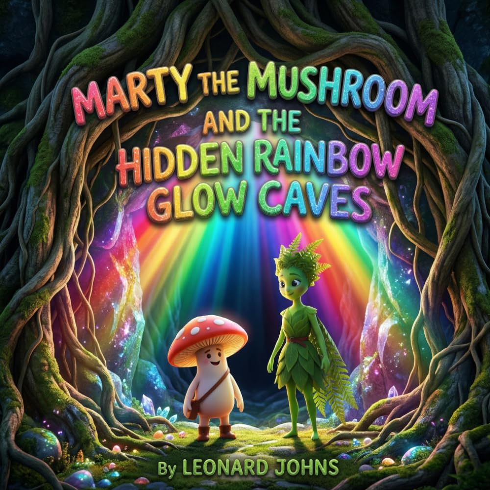 Marty the Mushroom and the Hidden Rainbow Glow Caves: A Magical Puzzle Adventure About Patience, Patterns and Problem Solving for Ages 4–8 (Marty the Mushroom Series of Books)