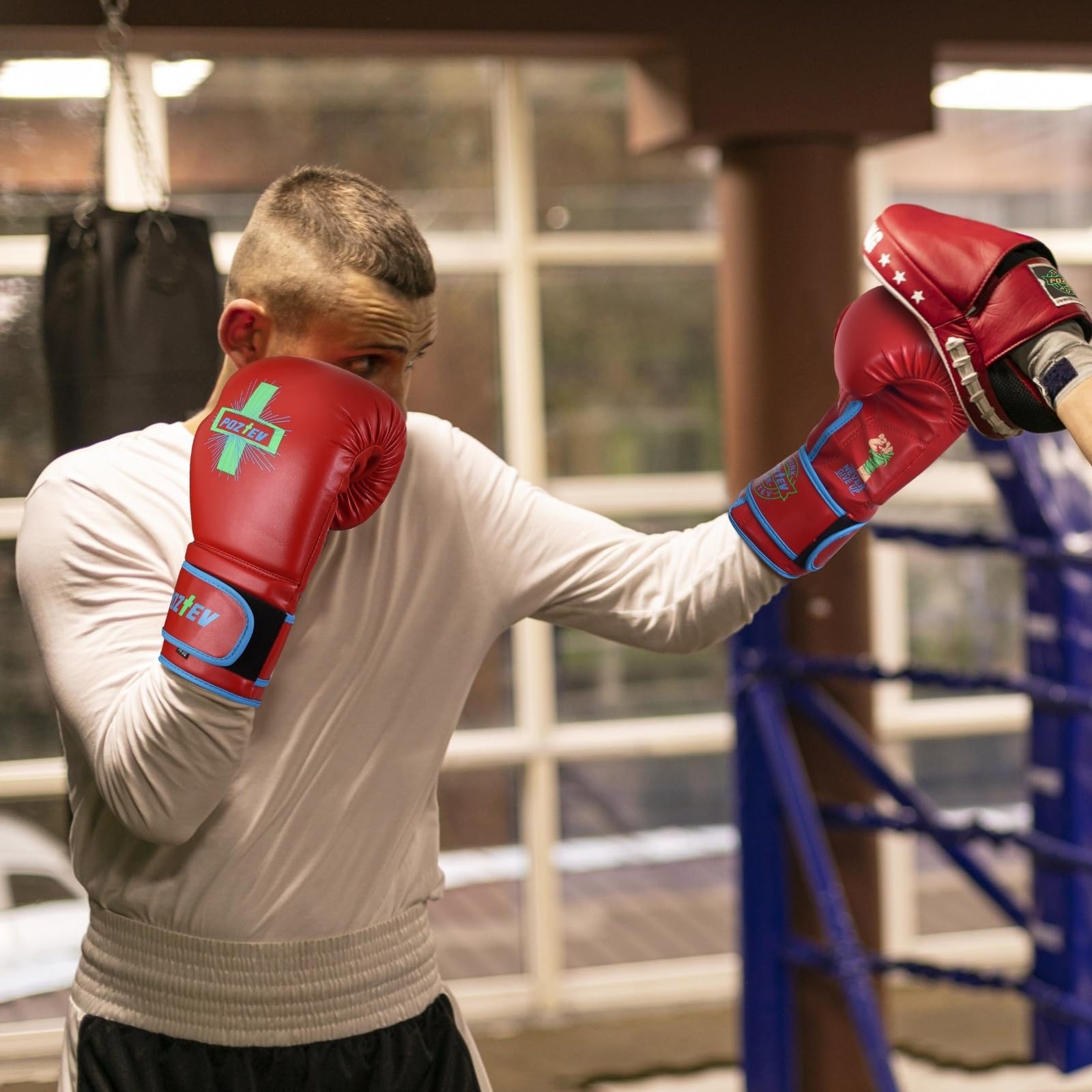 Rękawice bokserskie dla mężczyzn i kobiet, profesjonalne rękawice treningowe do sparingów, trening ciężkich toreb - Muay Thai Focus Mitts worek bokserski idealny do rękawic MMA i kickboxingu