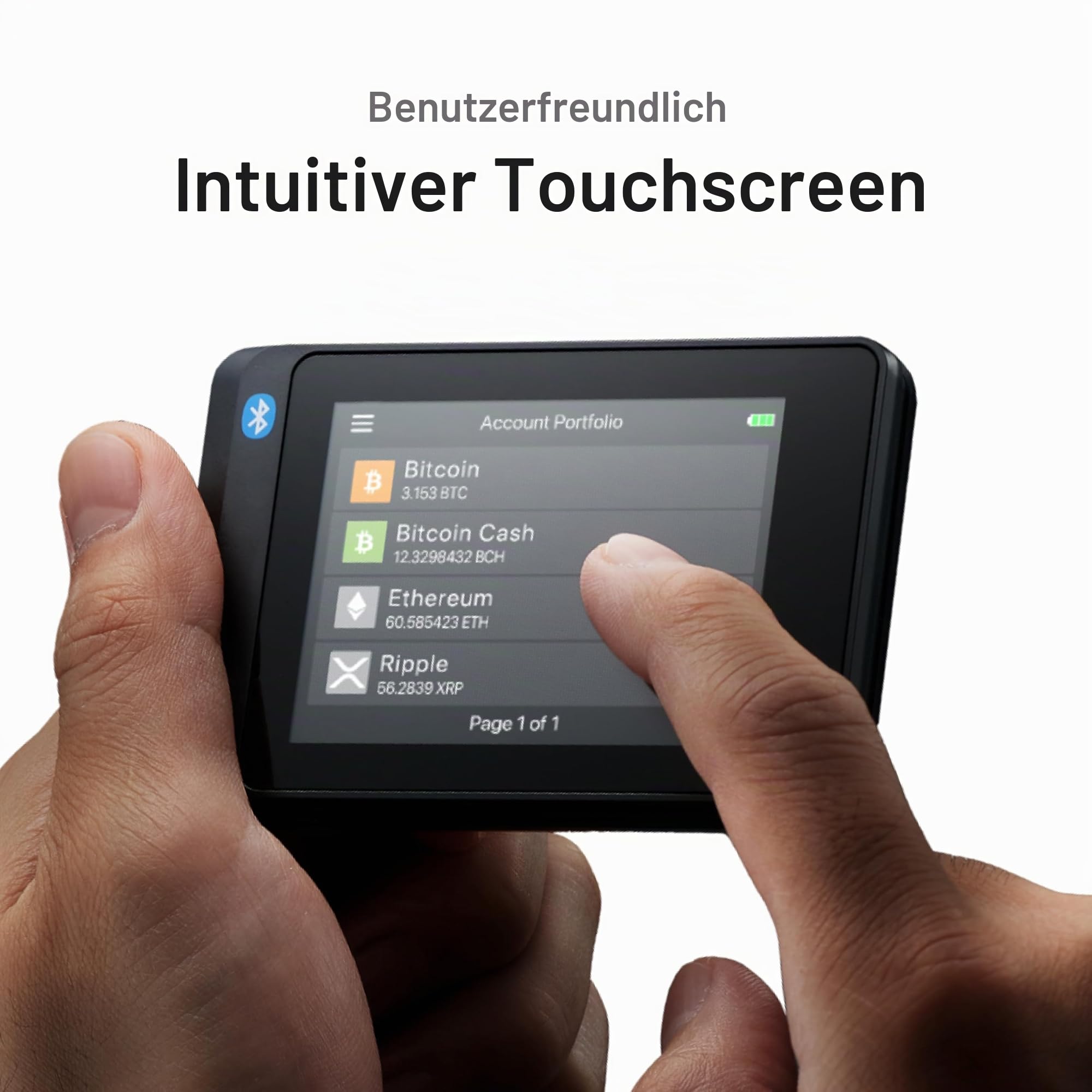 SecuX W20 – Sicherste Krypto Hardware Wallet mit Bluetooth und NFT Unterstützung – Großer Touchscreen – Einfache Verwaltung Ihrer Bitcoin, Ethereum, SOL, LTC, Doge, BNB, Dash, XLM, ERC20, BSC und mehr