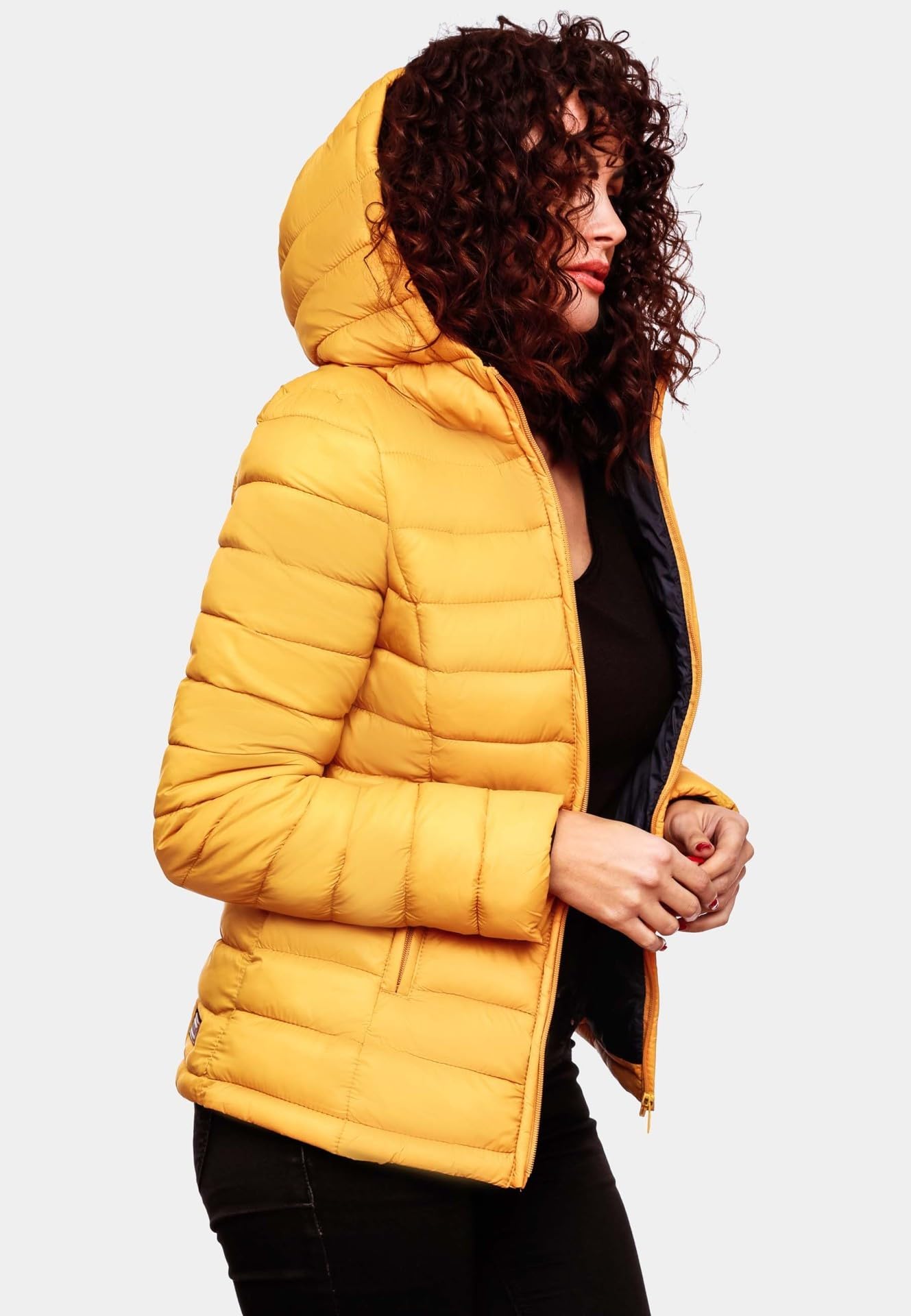 MARIKOO Damen Jacke Steppjacke Herbst Winter Übergangsjacke gesteppt B651