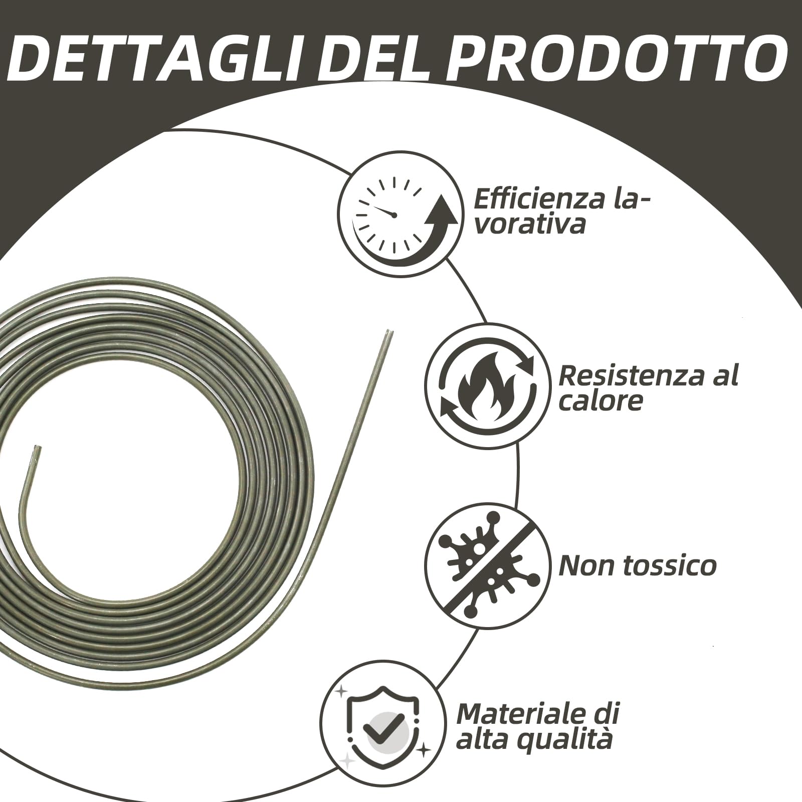 2 tubi del freno da 5 m, Ø 4,75 mm, set con 10 raccordi e 5 connettori M10 x 1, DIN 74234, bordatura F, adatto per auto, moto