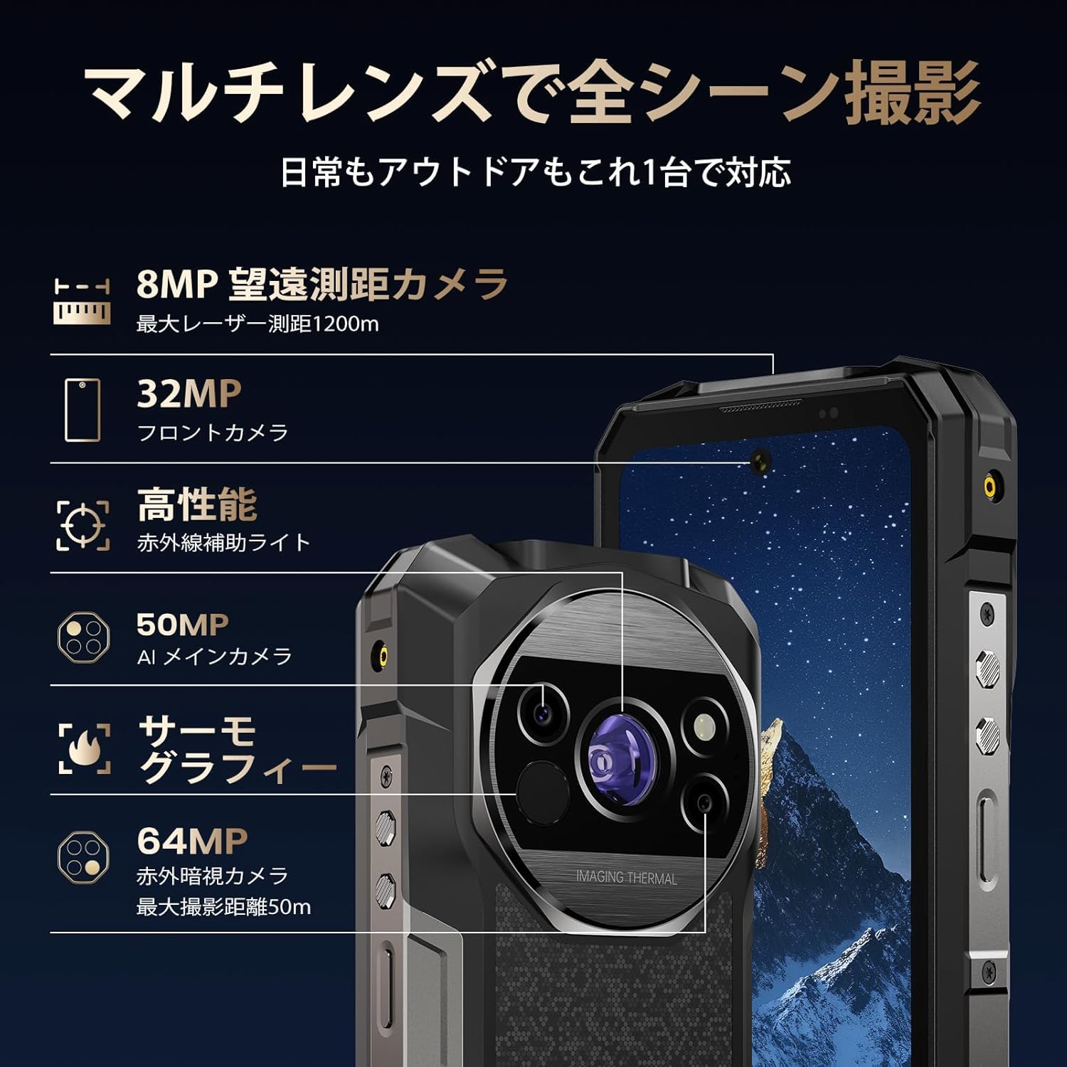 Amazon | 「5G 対応」FOSSiBOT F115 Ultra SIM フリー タフネススマホ