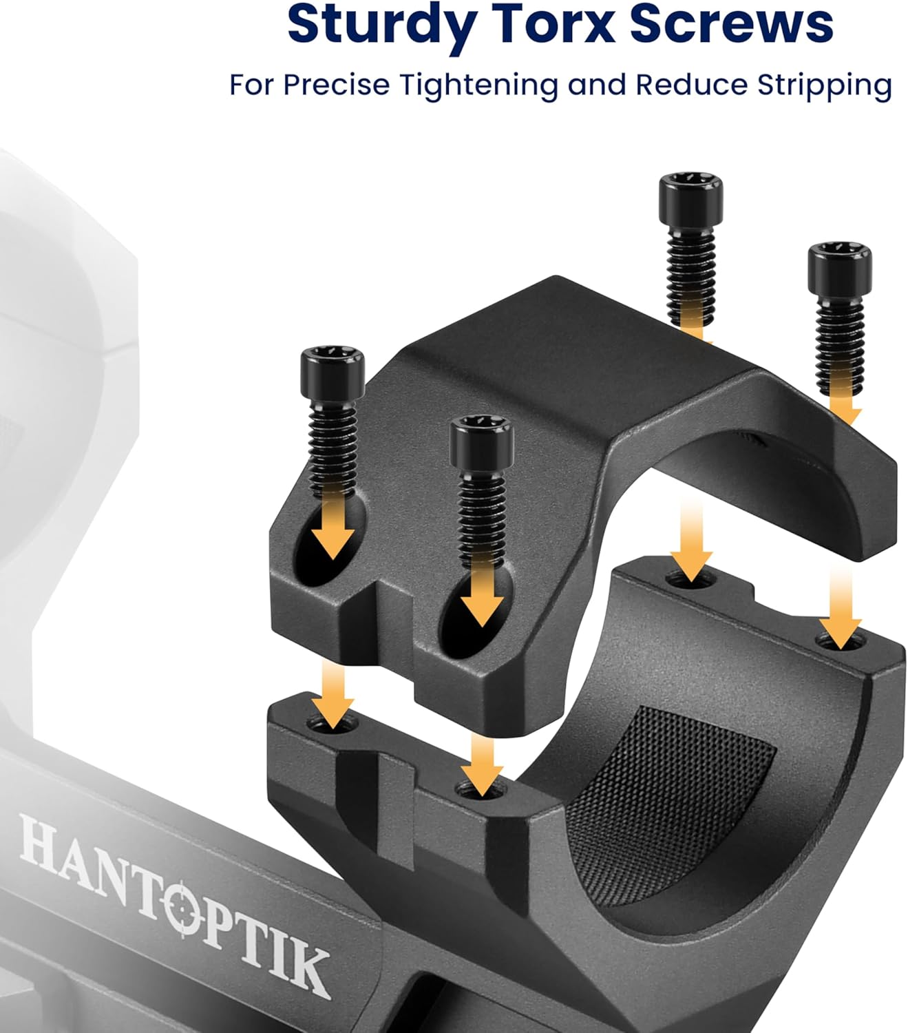 Hantoptik Slim Profile Series 34mm Scope Mount Dual Ring Offset Cantilever Mount,Secure Reliable and Lightweight Aluminum