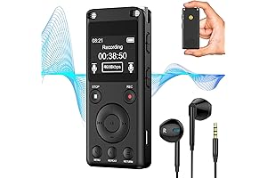 Evida 128GB AI Noise Canceling Digital Voice Recorder - Pristine 4608 kbps HD Audio Quality