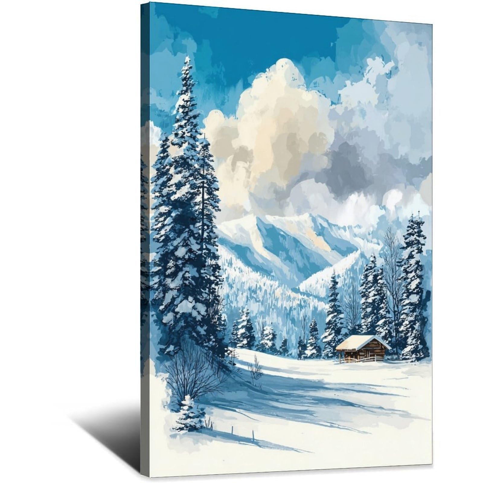 iPuzou Breckenridge Colorado Poster 20x30inch(50x75cm) Vintage Watercolor Canvas Art