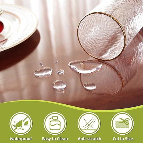 Miniatura 3 de OstepDecor - Cubierta transparente personalizable para mesa, alfombrilla protectora para escritorio