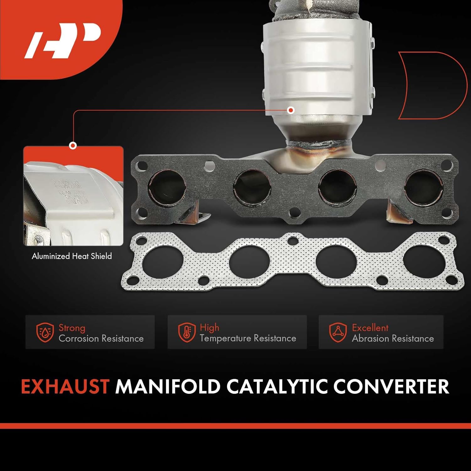 A-Premium Catalytic Converter Kit Direct-Fit Compatible with Kia Sorento 2011-2013 & Hyundai Santa Fe 2010-2012, 2.4L, EPA Compliant