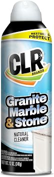 CLR Clean & Clear Stone, Granite, Marble, and Stone Cleaner, 12 Ounce Aerosol Spray Can Packaging May Vary