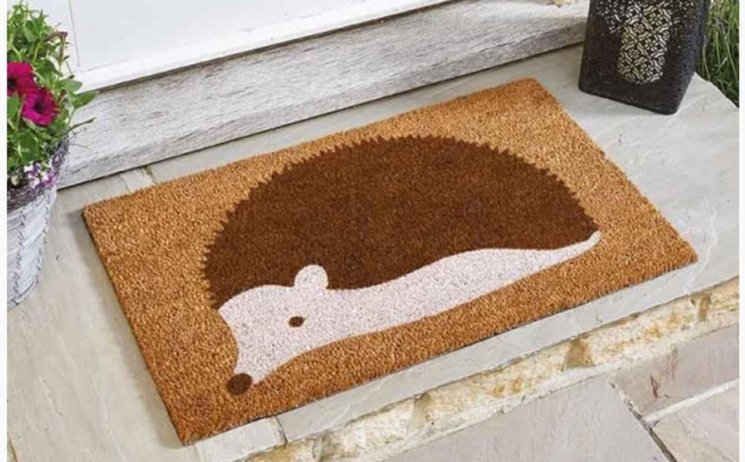 Garden Mile Hedgehog Coir Door Mats | Durable Indoor and Outdoor Mats | Natural Coir Weather Resistant Eco-friendly Entrance Mat
