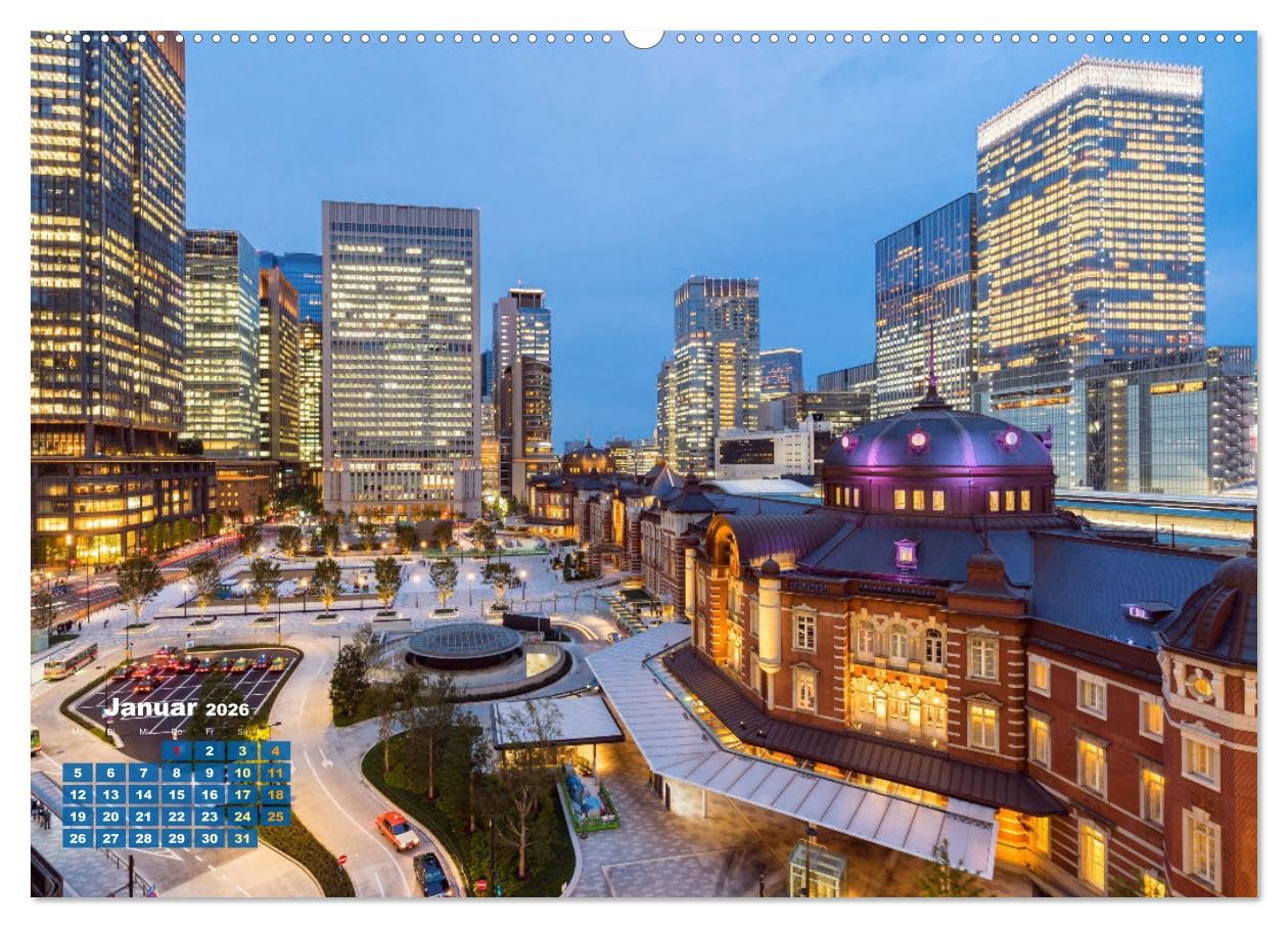 Tokio: Lichter einer Stadt (hochwertiger Premium Wandkalender 2026 DIN A2 quer), Kunstdruck in Hochglanz: Tokio: Japans Haupstadt bei Nacht (CALVENDO Orte)
