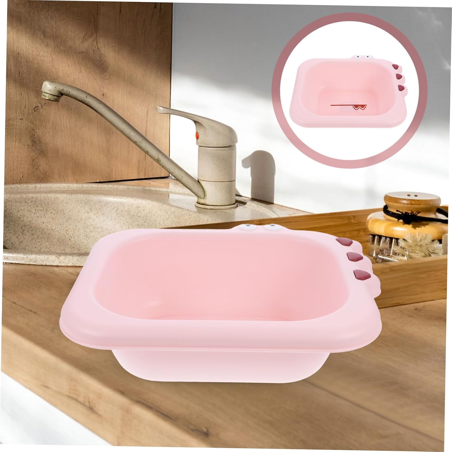 GARVALON Portable Wash Basin with Smooth Rounded Edges Cartoon Design for Boys Multipurpose Household Washbasin for Easy Cleaning and Convenient Use