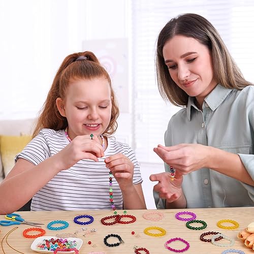 Miniatura 6 de 400 cuentas azules contra el mal de ojo para hacer joyas de 0.315 pulgadas (0.315 in), dijes de mal de ojo para hacer pulseras hechas a mano de