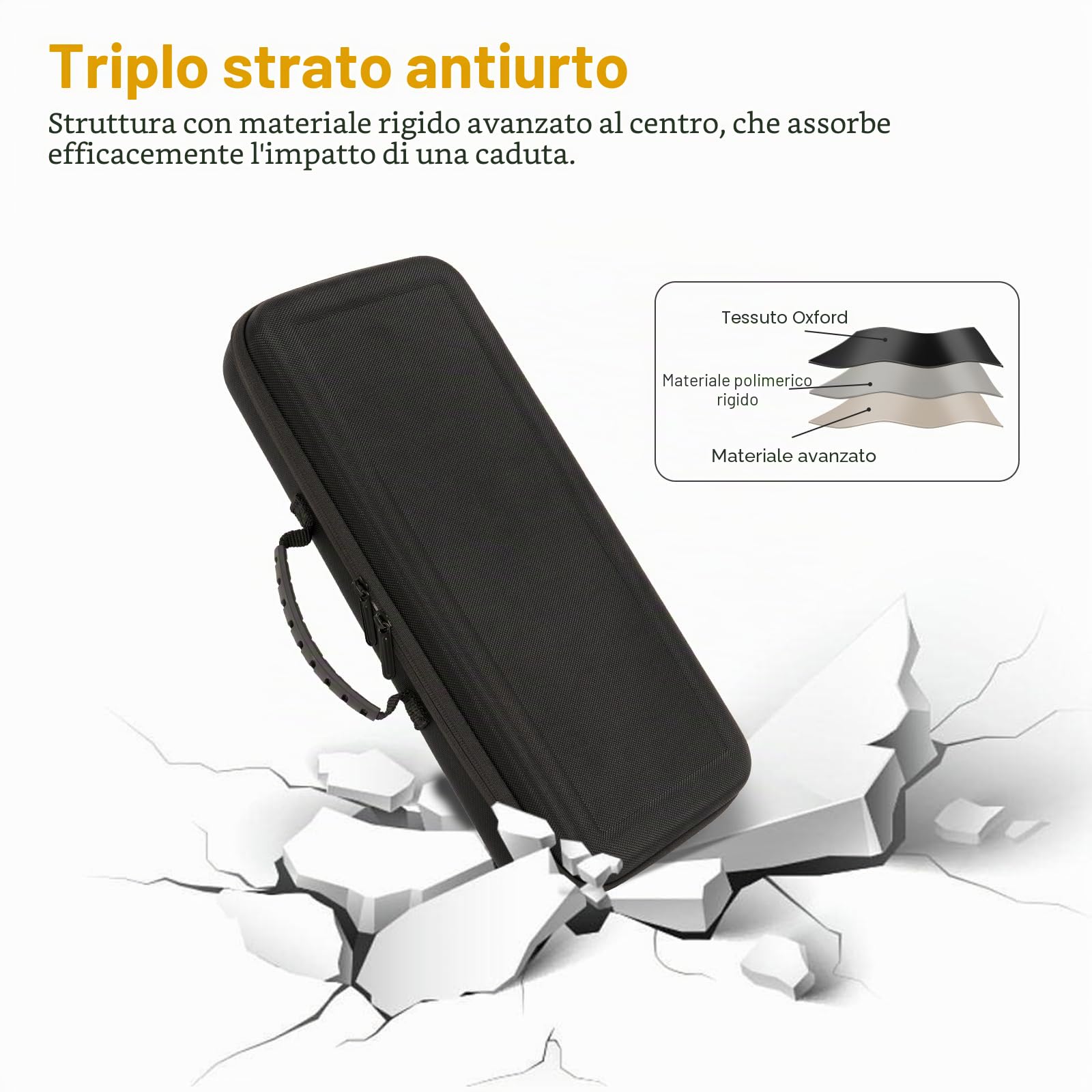 XINGFUDAO Custodia rigida per piastra per capelli Dyson Airstrait HT01 – impermeabile, antigraffio e organizzata per accessori Power