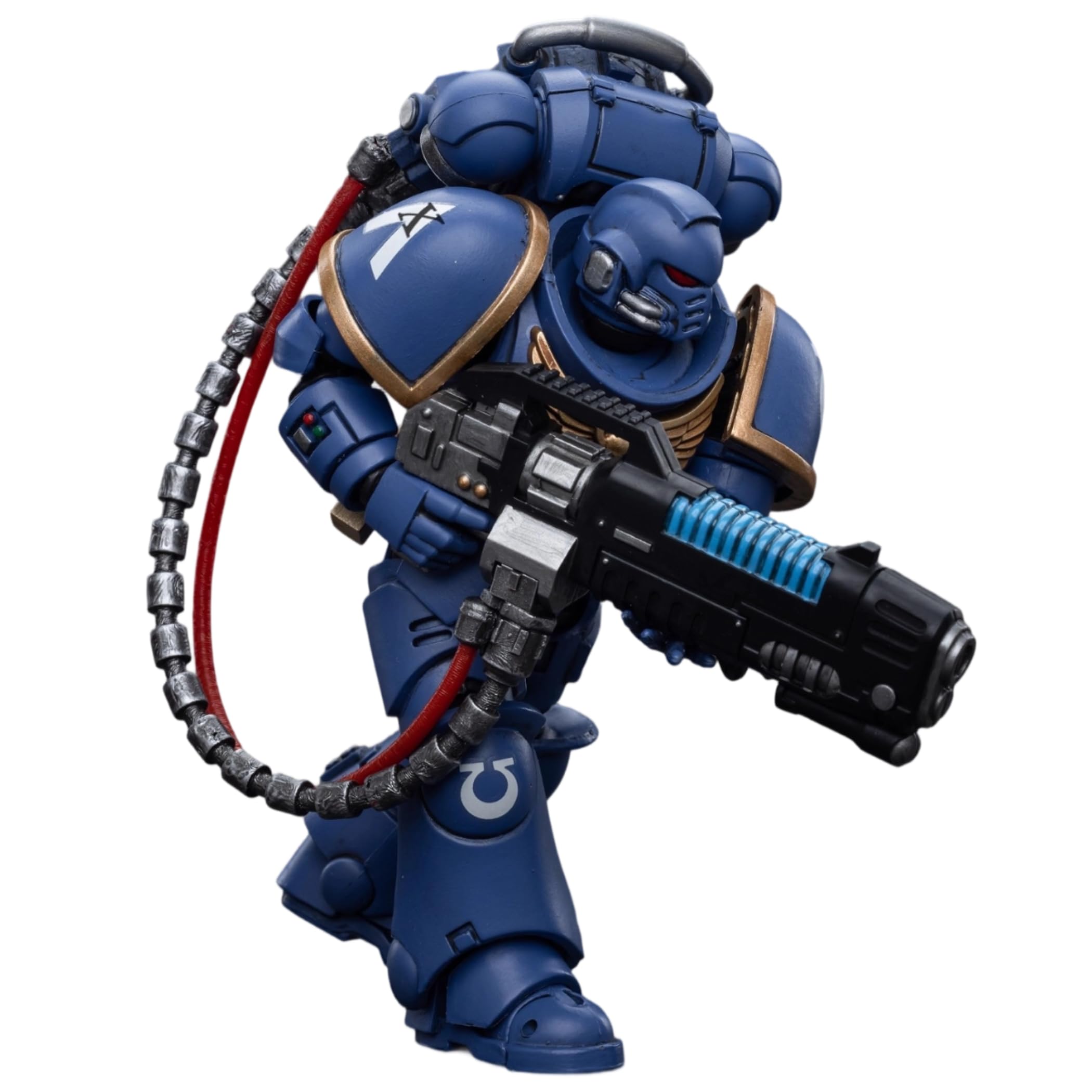 JOYTOY Brother Torsus Warhammer 40K 1/18 Action Figure Ultramarines Hellblasters Brother Torsus Modello da collezione 11,9 cm Regali di compleanno