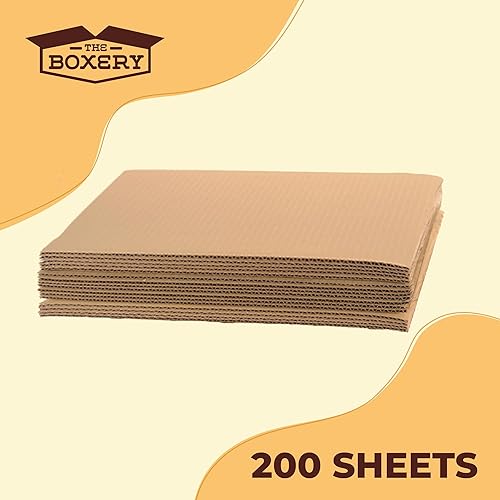 Miniatura 20 de Hojas de cartón corrugado de 12.5 x 12.5 pulgadas de grosor 400 hojas Almohadillas de inserción LP, marrón, respaldo de marco, proyectos