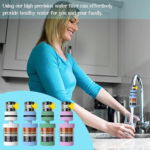 Miniatura 6 de Filtro de agua para grifo, paquete de 2 filtros de agua para fregadero, purificador de filtro de agua para grifo, filtración de grifo de cocina,