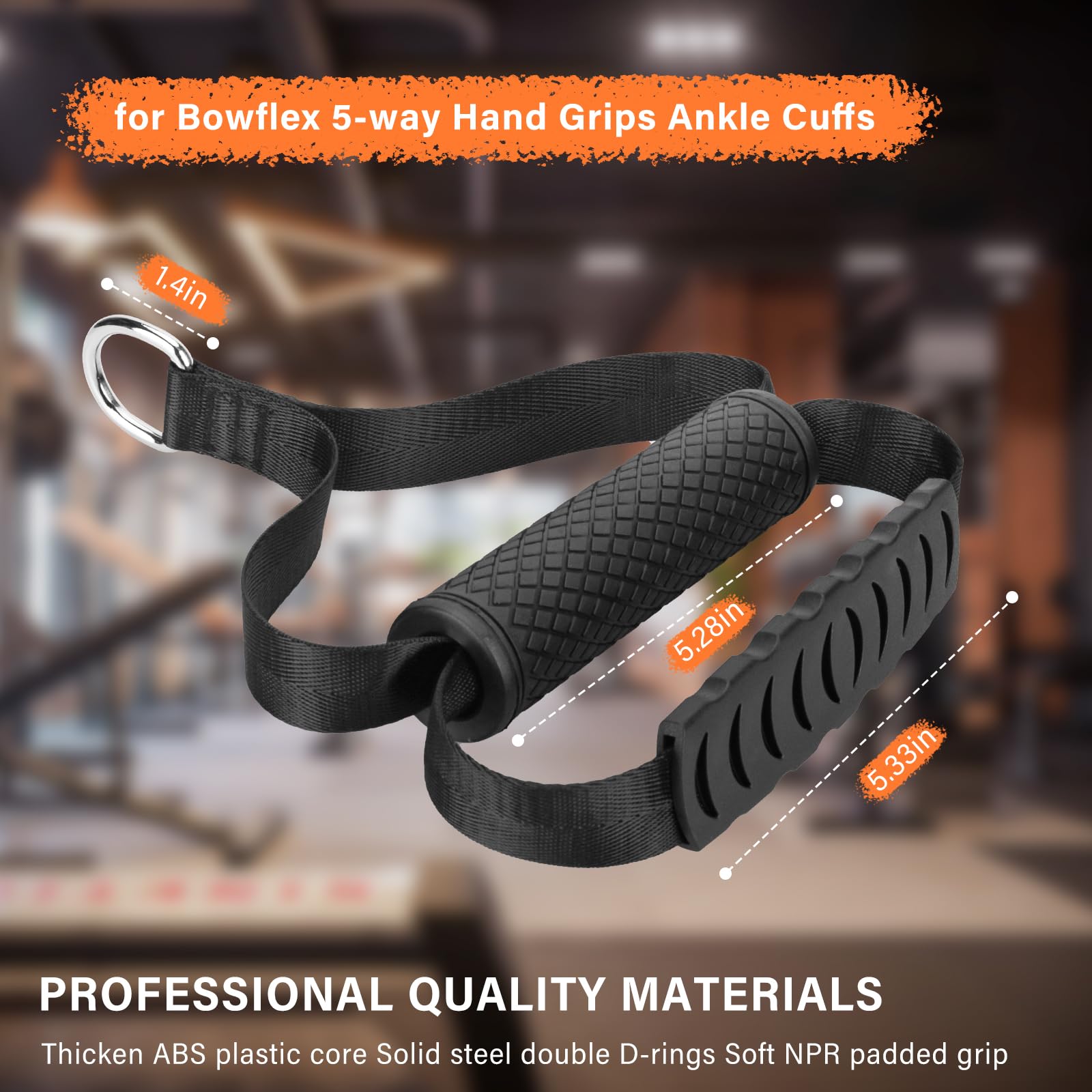 D Handle Cable Attachment For Bowflex - Replacement 5-Way Grip/Ankle Cuff For Home Gym, Strength Training