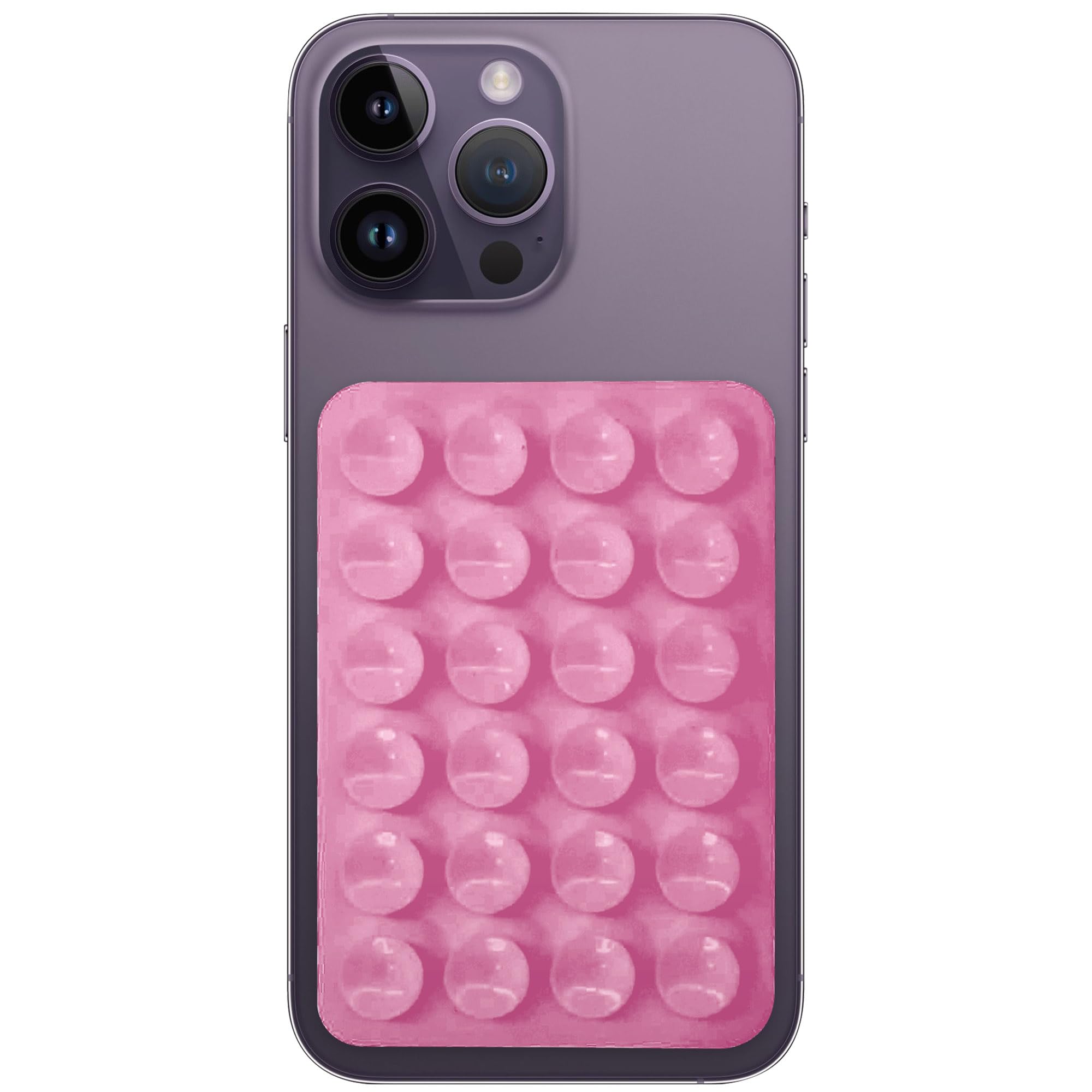 SAYT Silicone Suction Phone Case Adhesive Mount, Hands-Free Mobile Accessory Holder back of phone for Selfies and Videos|| Phone cup Gripper Stickers On The Wall pink