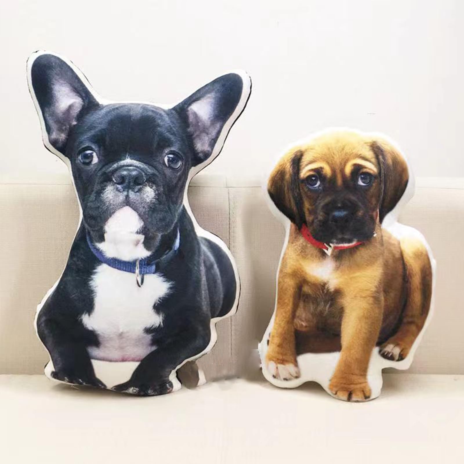 Cuscini personalizzati a forma di animale domestico, cuscino personalizzato per animali domestici doppio lato stampa 3D foto per Natale, Ringraziamento, San Valentino, Halloween