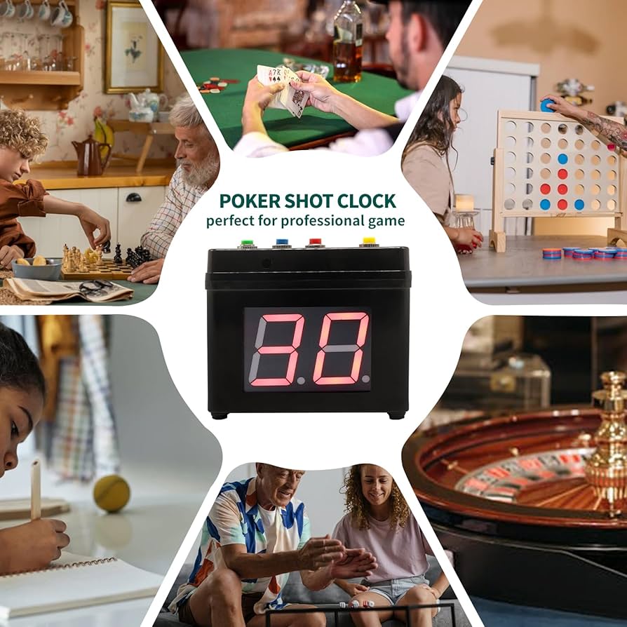 ポーカー用　ショットクロックタイマー Amazon.com: GANXIN Poker Shot Clock, Seconds Countdown Timer