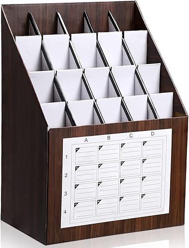 Lincia Organizador de almacenamiento de archivos en rollo con notas adhesivas, cartón corrugado, caja de almacenamiento de archivos de 20 rollos,