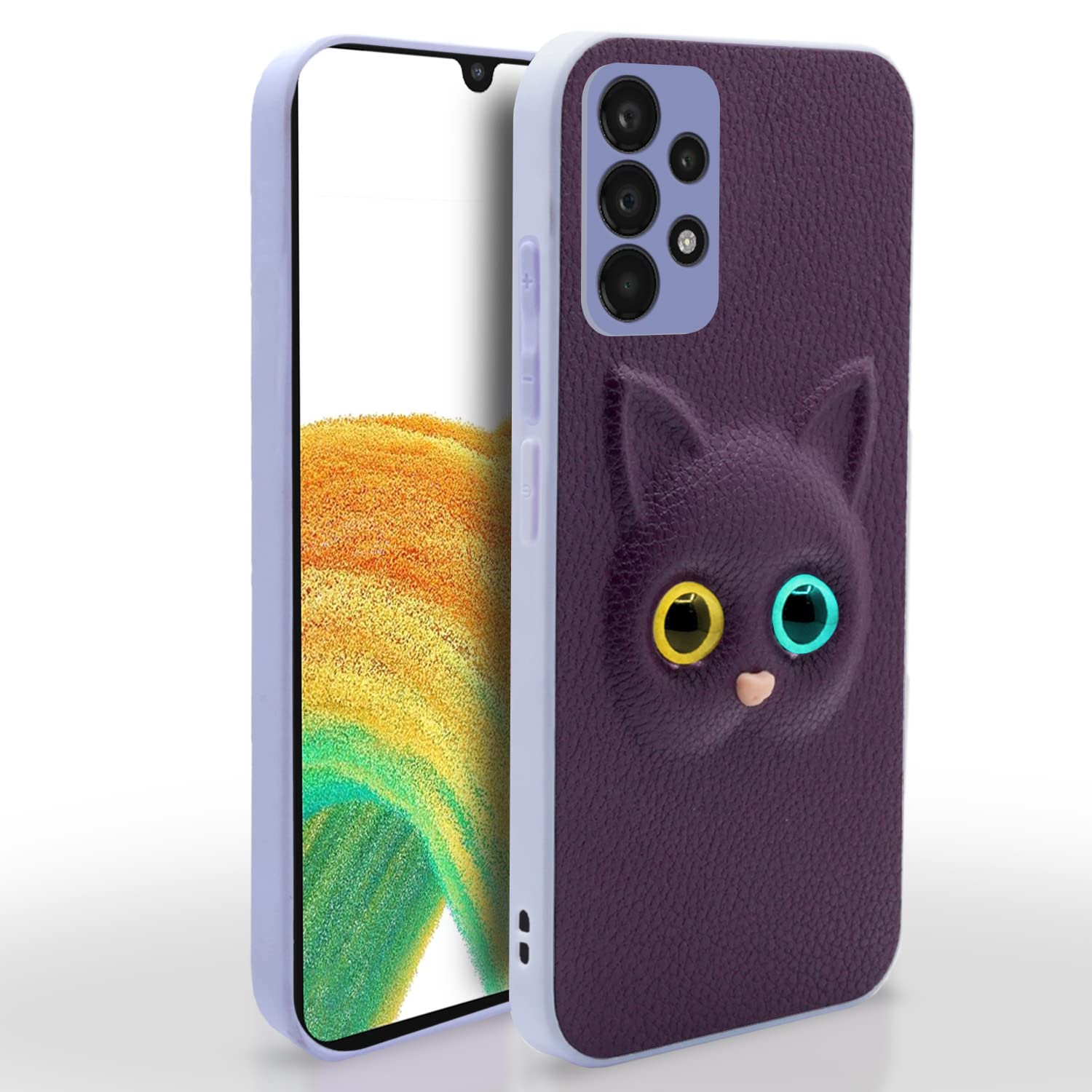 Pikkme Samsung Galaxy A33 5g Back Cover for Girls | Cute Cat Leather Finish | Soft TPU | Case for Samsung Galaxy A33 5g (Purple) (B0B91Z1YXK) Amazon Price History, Amazon Price Tracker