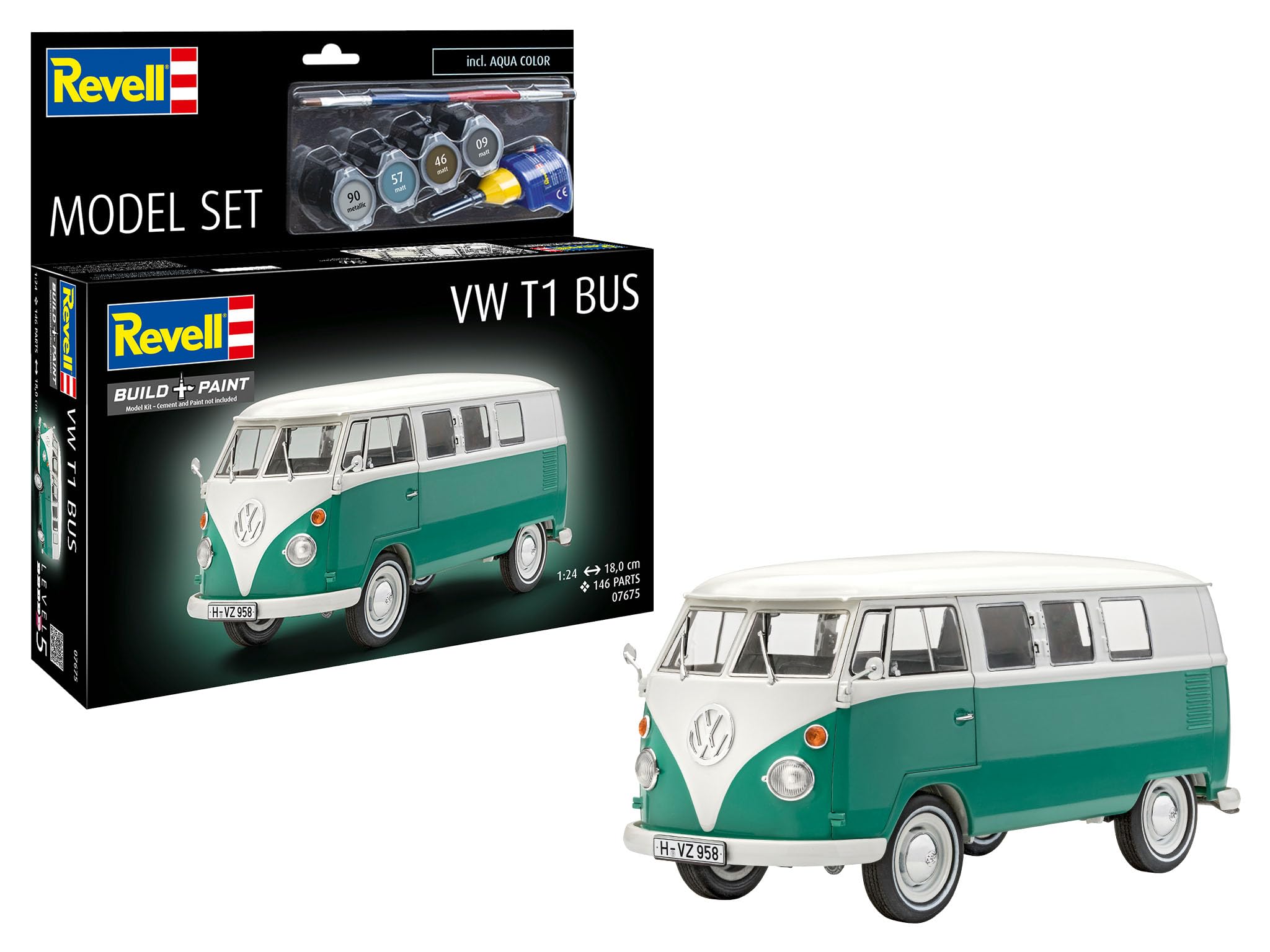 Amazon.com: 67675 Model Set VW T1 Bus : Toys & Games
