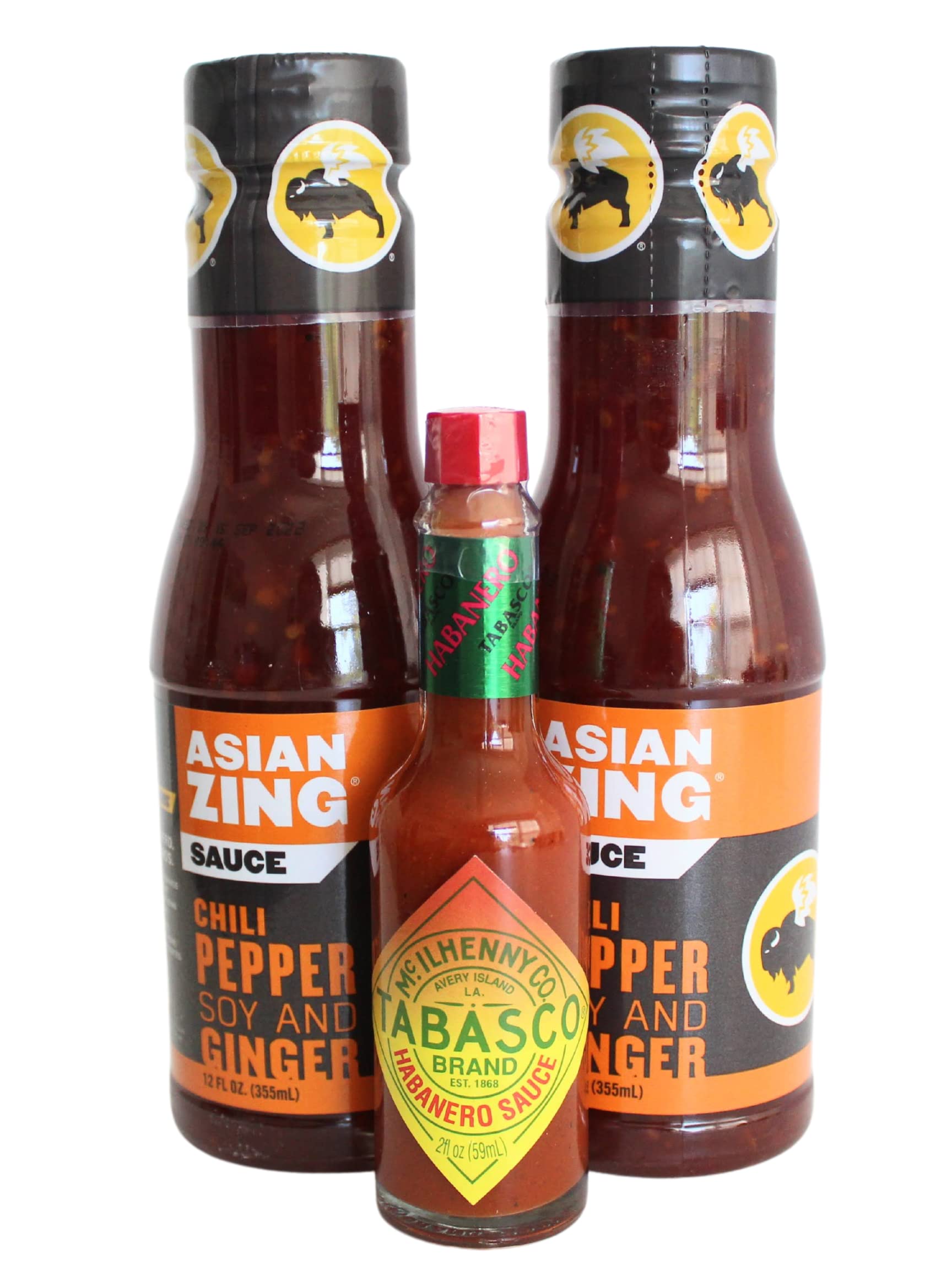 Buffalo Wild Wings Asian Zing - (2 Pack) Bundle with Tabasco Habanero Sauce